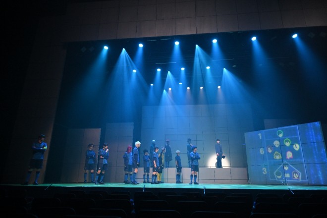 A scene from the final rehearsal of Blue Lock 4th STAGE